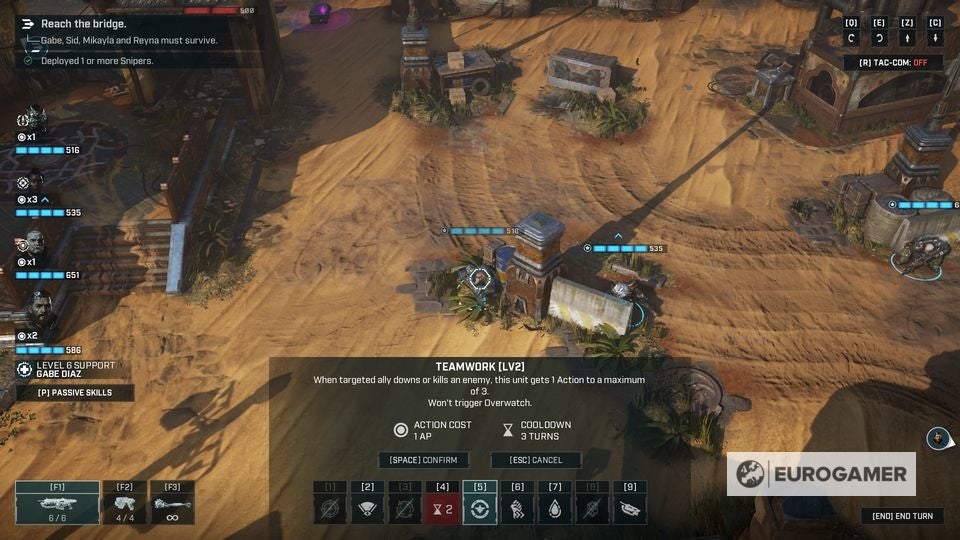 Gears Tactics best skills and build for Support